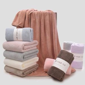 Khăn tắm cho bé Hàn Quốc cỡ lớn Chất liệu sợi lông Microfiber siêu mềm thấm hút tốt Kích thước 70x140cm