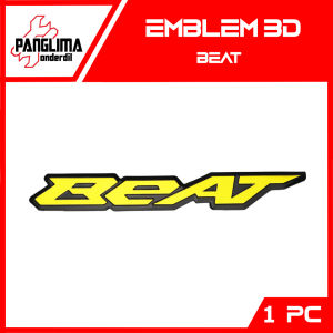 Emblem Logo Honda Beat 3D Timbul Muncul Biru Emas Silver Emas Stiker Satuan 1 Pc