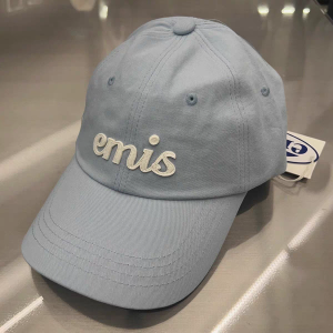 Korean celebritys same style EMIS hat badge style duckbill cap for women small face big head circumference baseball cap