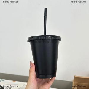 [COD] Home Fashion 1 PCS Reusable Straw Drinking Cup Personalized Flash Powder Water Bottle Durable Plastic Tumblers With StrawsLid