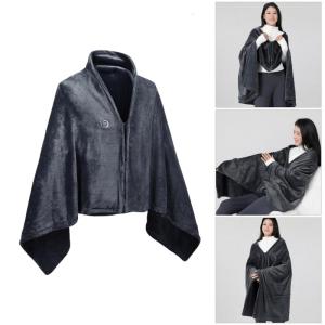 Transportable Electric Heated Wrap 3 Heat Configuration 9 Zone Warming Technology USB Powered Flannel Blanket For Inside Use