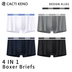 4pcs Cacti Keno Mens Organic Cotton Boxer Soft And Breathable Big stretch Boxer Plus Size L-5XL