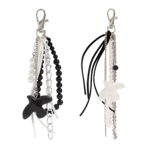 Practical Ceramic Bird Pendant Keychain with Embellishment Trendy Practical Accessory for Everyday Carry