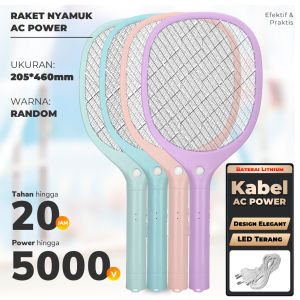 Aoki Raket Nyamuk Listrik Cas + Senter LED Rechargeable - AK883L NEW