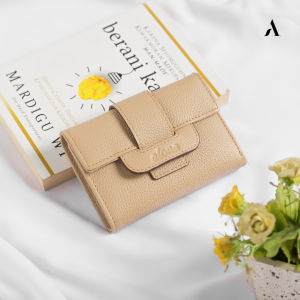 Alona Leather - Marinka Dompet Wanita Kulit Asli Mini Lipat Slot Kartu Banyak Model Kecil Lucu Kulit Sapi