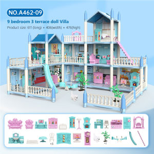 DIY Princess Dream Castle Dollhouse Toys Kit For Children Building Big Villas Furniture Miniature Doll Girl Xmas Birthday Gifts