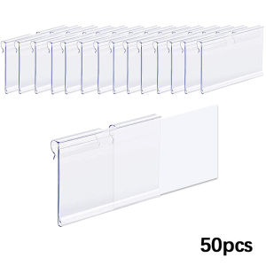 50 Pcs Label Harga Mika Tag Harga Pvc Price Tag Holder / Name Tag / Label Harga Akrilik Label Harga Mika