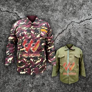 Jaket loreng malvinas model BB (Bolak Balik) Jaket loreng Tentara / Jaket parka Jaket Banser