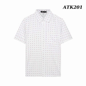 Áo sơ mi nam ngắn tay trung niên vải lụa co giãn mềm bề mặt mịn siêu form rộng classic ATK20