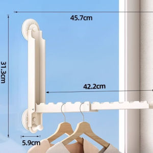 【Thurstan】ถ้วยดูดปราศจากการปลุกประเภทเสื้อผ้าการออกแบบการพับ Telescopic ที่เหมาะสำหรับระเบียงในร่ม