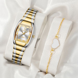 LIEBIG【Buy1 Get 3】Original Relo Watch for Women Waterproof Brand Gold Rhinestone Dial Watch Women Casual Watches Sale Gift