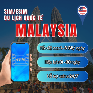 Sim/eSIM Du Lịch Malaysia – Lướt Mạng Cực Nhanh Không Cần Wifi Dùng Liền Khi Hạ Cánh | FREESHIP - CHƯA KÍCH HOẠT