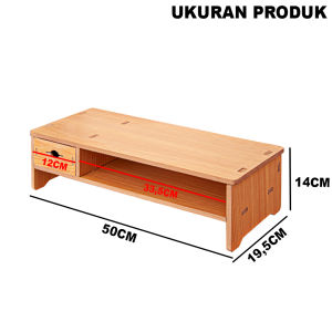Stand Meja Monitor Rak Laci Penyimpanan Desktop Table Organizer LC080