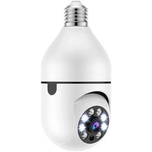 【🔥HCM/24H】Độ nét cao Camera Wifi 8 LED Đuôi Bóng Đèn Xoay 360 Độ 3.0Mps - 1080P