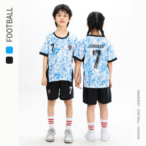 2024 EURO Cup National Team Kids Soccer Jersey Argentina Messi Portugal Ronaldo Brazil Neymar France Mbappe Children Football Jersey Sports Uniform