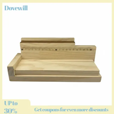 Dovewill Wooden Bottle Labeling Stand Compact Bottle Label Applicator Sturdy Manual Labeling Machine Hand-Held for Craft Projects