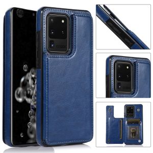 Wallet Case For Samsung Galaxy S20/S20 Plus/S20 Ultra/S20 FE 5G with Card Holder PU Leather Kickstand Double Magnetic Clasp Shockproof Cover Casing