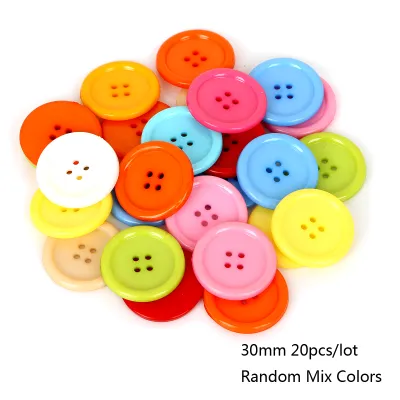 20-200Pcs Colorful Round Resin Sewing Buttons For DIY Clothes Crafts Garment Accessories
