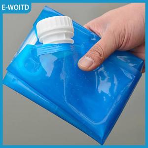 【E-WOITD】 5 10L Outdoor Portable Folding Water Bag With Faucet Cycling Traveling And Camping Plastic Thickened Large-capacity Water Bag