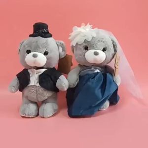 New Couple Teddy Wedding Bear Plush Toy 25cm-30cm Wedding Car Bear Doll Wedding Doll Wedding Marriage Gift Birthday Gift Holiday Gift