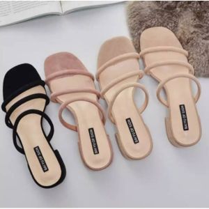 Sndal Sendal Sandal Sepatu Spatu Alas Kaki Shoes Anak Remaja Wanita Perempuan Cewe Teplek Kondangan Jepit Selop Slop Ala Korea Ringan Jalan-Jalan Piknik Hak Tinggi Terbaru Kekinian Simpel Simple Elegan Murah Kasual korean Style flat BG 817