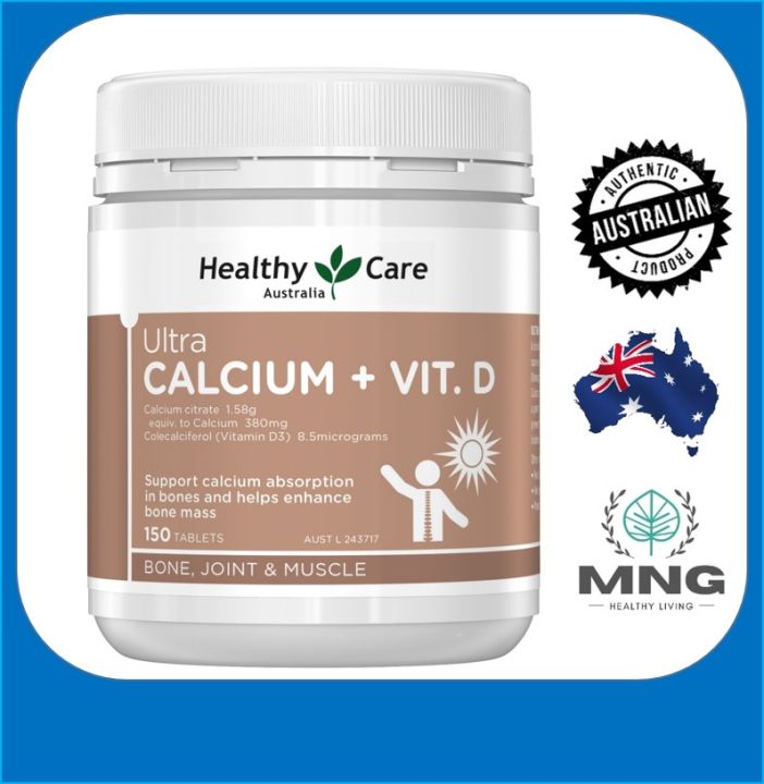 Ultra Calcium (Expiry JAN 2027) Healthy Care Ultra Calcium + Vitamin D - 150 Tablets ...