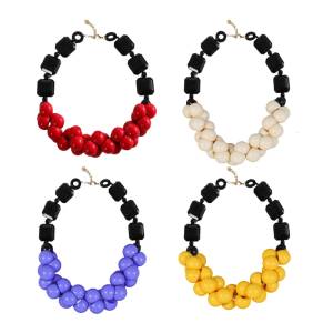 Multilayer Bohemian Necklace Ethnic Beaded Designs Resin Comfortable Festival Accessory for Women
