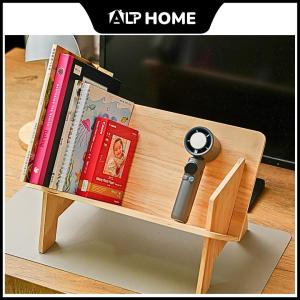 Natural Wood Book Rack Desktop bookshelf finishing V-shaped( HNL000162)