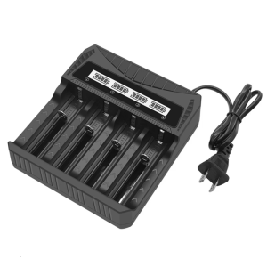 สถานี4แท่นสล็อตสำหรับ2A 3A แบตเตอรี่18650 21700ก้อนพร้อมอินพุตระบบตรวจจับอัจฉริยะ