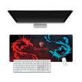 iRemax Red Blue 80 x 30 cm Speed Dragon Pattern Mouse Pad.