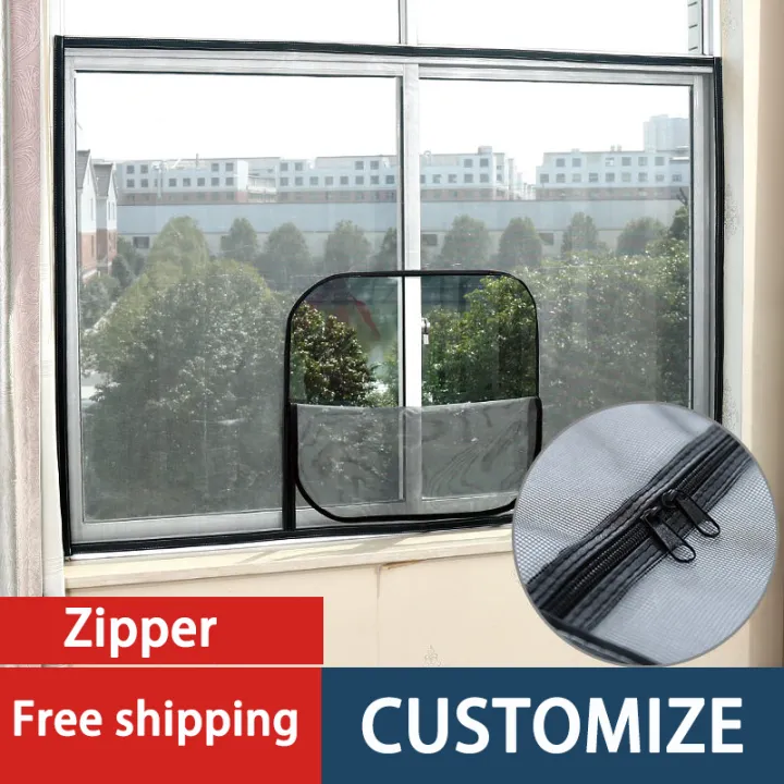 Zipper window mosquito nets Indoor insect nets Mosquito nets DIY