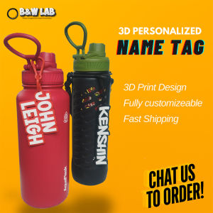 3D Printed Personalized Name tags for Tumbler Water bottles bag tags etc for Gifts and Giveaways