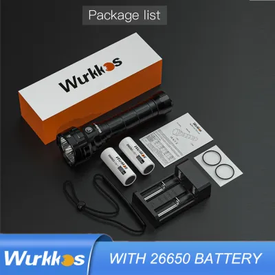 Wurkkos DL70 Scuba Diving Super Bright Double 26650 Battery 13000lm IPX8 Waterproof Underwater Dive LED Light 4PCS XHP50B 4 Modes Powerful Diving Flashlight