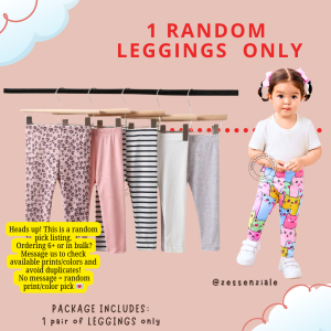 Girls Spag Leggings Kids Set from infant to kids 0-8yrs old in plain pastel and dark colors. and prints