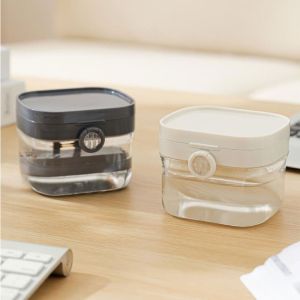 INNEWIN Double Layer Denture Bath Case Transparent Leak-Proof Braces Storage Box Durable Invisalign Retainer Holder
