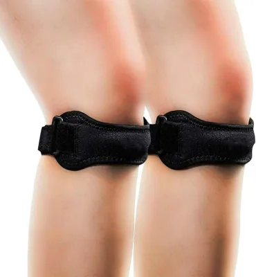 🇸🇬 [READY STOCK] 2 Pack Knee Pain Relief & Patella Stabilizer Knee Strap Brace Support for Hiking Soccer Basketball Running Jumpers Knee Tennis Volleyball & Squats knee guard support