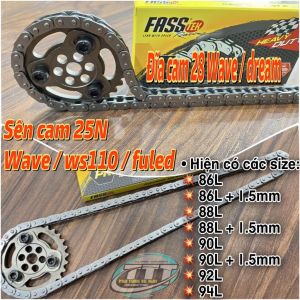 BÁNH CAM ĐIỀU CHỈNH & SÊN CAM WAVE DREAM FULED BLADE RSX WS110 Fasstek racing A3T 01
