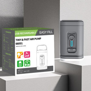 SoLoMan New 3-in-1 Portable Electric Air Pump with LED Light Type-C Charging and Quick Inflation for Camping and Hiking