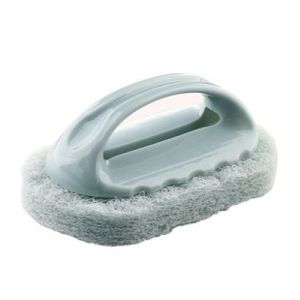 2 PCS KITCHEN SPONGE CLEANING SPONGE WITH PLASTIC HANDLE MAGIC DECONTAMINATION CLEANING BRUSH AND DISHWASHING BRUSH SUITABLE FOR TABLEWARE NON STICK PAN BATHROON TILES AND FLOOR
