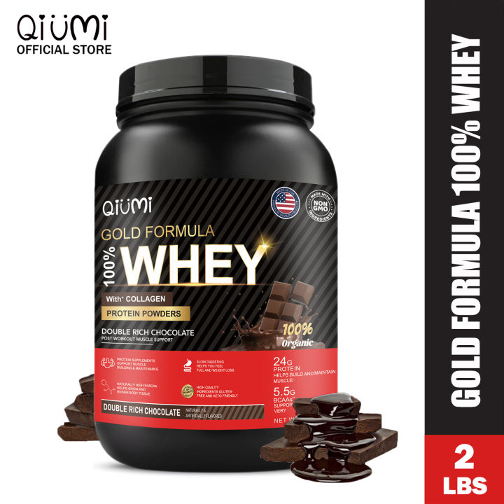 QIUMI Whey Protein Powder Post-Workout Fast Absorption Whey Protein ...