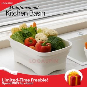 LOCAUPIN Portable Washing Basin Multifunctional Kitchen Foldable Bucket Container Durable Collapsible Bathroom Basin Tub