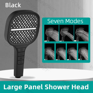 หัวฝักบัวแรงดันสูง13ซม. แผงขนาดใหญ่ห้องน้ำอเนกประสงค์7โหมดประหยัดน้ำหัวฝักบัวการดูแลผิวและทนทาน