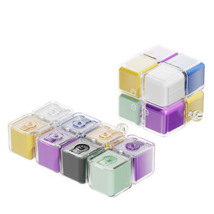 Magnetic Cube Pill Box with Secure Magnetic Closure for Easy Carrying and Pill Organization