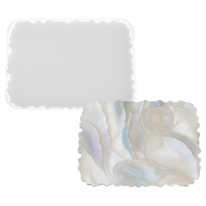 Elegant Wavy Edging Design Silicones Serving Tray Resins Mold For DIY Crafts Home Decors Reusable Easy Demolding