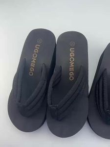 [Free Shipping] Thick-soled wedge flip-flops for women summer non-slip height-increasing shoes vacation sandals fashionable beach shoes for outdoor wear