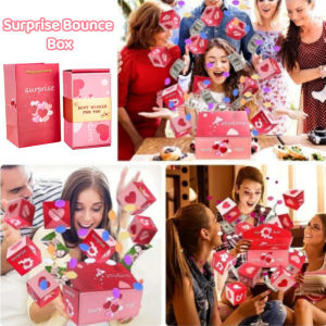 Surprise Bouncing Red Envelope Box Birthday Gift Box Valentines Day Gift Bouncing Box for Birthday