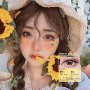 KÍNH ÁP TRÒNG MÀU CHỐNG ÁNH SÁNG XANH-NÂU VẦN SAO ( 1 CHIẾC )