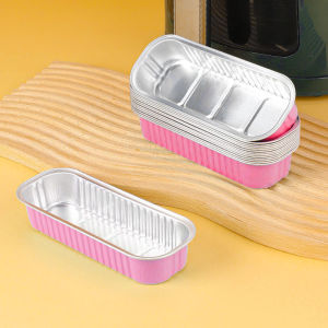 Allieuka Disposable Aluminum Foil Cups Air Fryer Liners Baking Cup Tray Heat Resistant Rumah Tangga Oven Dessert Egg Tart 50pcs