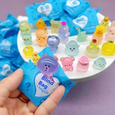 VINTLOOK Đồ chơi túi mù phát sáng động vật mini đáng yêu mô hình bất ngờ