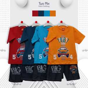 Two Mix Setelan Anak Laki Laki Katun Adem 3 - 5 Tahun PM02